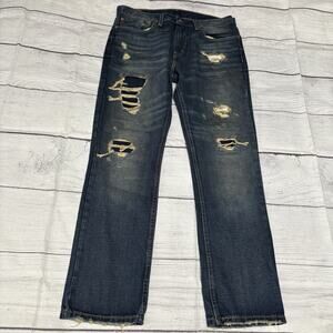 Levis 511 Slim Fit Jean Brooklawn Mens Size 34X30 Distressed PC9-04511-1929